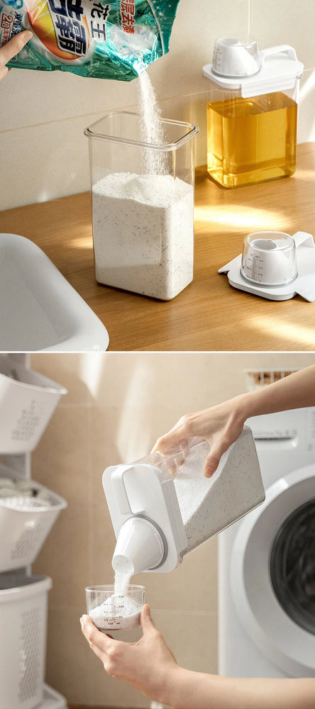 Airtight Laundry Detergent Dispenser Refillable Storage Bottle 1100-2300ML Pump Container