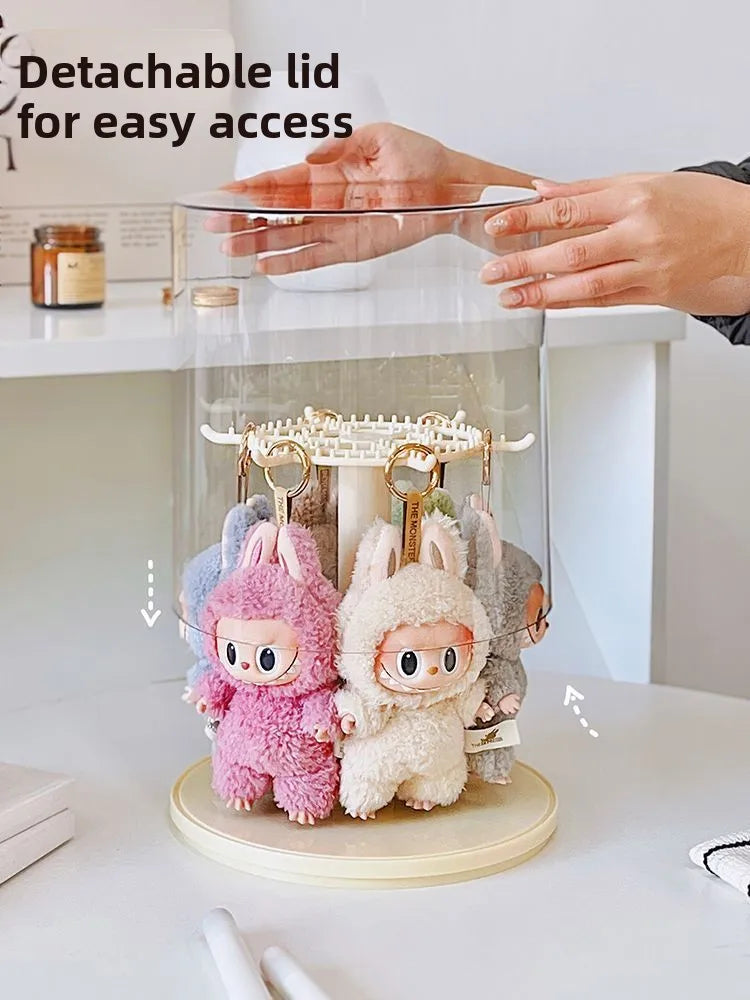 Modern Minimalist Rotating Display Case | Large Capacity Toy & Jewelry Organizer