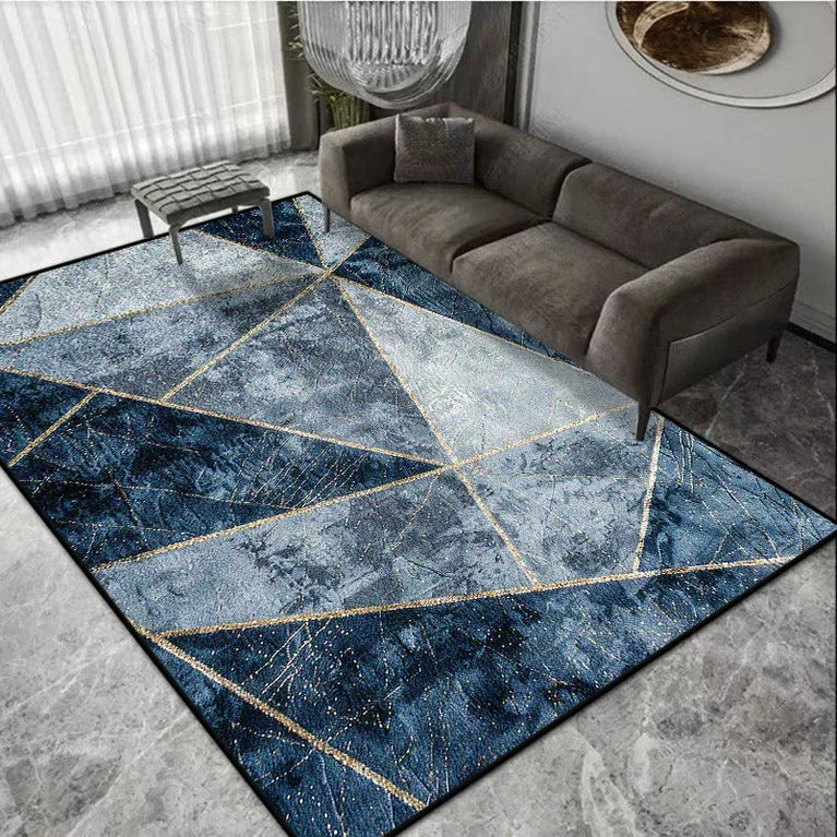 Modern Geometric Non-Slip Washable Area Rugs for Home Spaces