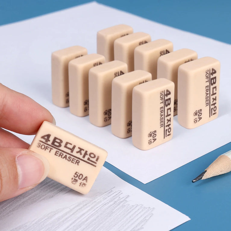 4B Professional Soft Rubber Eraser | High-Efficiency Art & Writing Correction