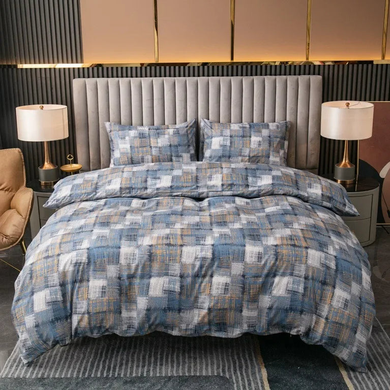 3-Piece Printed Brushed Duvet Cover Set | Soft & Breathable Bedding Collection