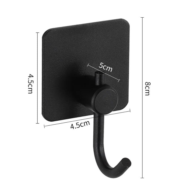 Self Adhesive Wall Hooks Towel Holder Bathroom Door Key Cloth Coat Robe Hanger Kitchen Hardware Rack Bag Hook Organizer