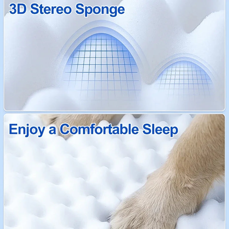 Summer Cooling Orthopedic Memory Foam Dog Bed Waterproof Washable Pillow Bed