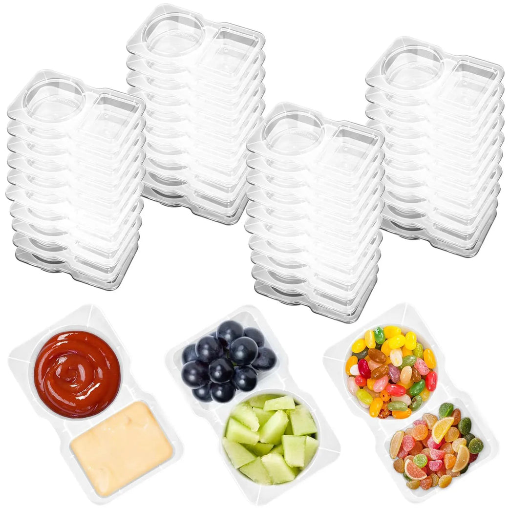 Snack Box Container with Lid Leakproof Reusable Snack Compartment Box