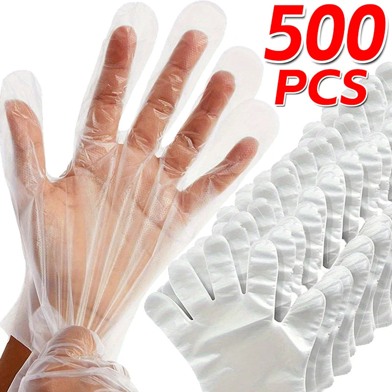 Plastic Disposable Gloves Transparent Kitchen BBQ Food Grade Eco Gloves