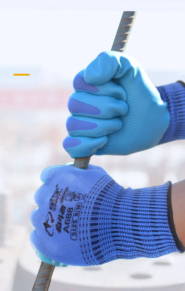 Super Grip Rubber Coated Waterproof Gardening Gloves Anti Slip Work