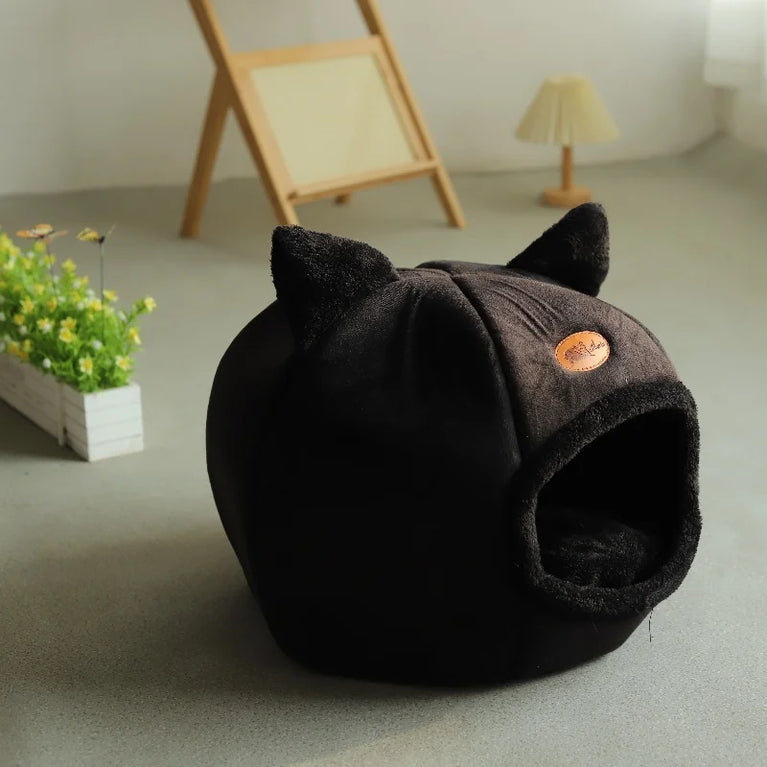 Deep Sleep Winter Cat Bed House Detachable Cozy Cave Nest