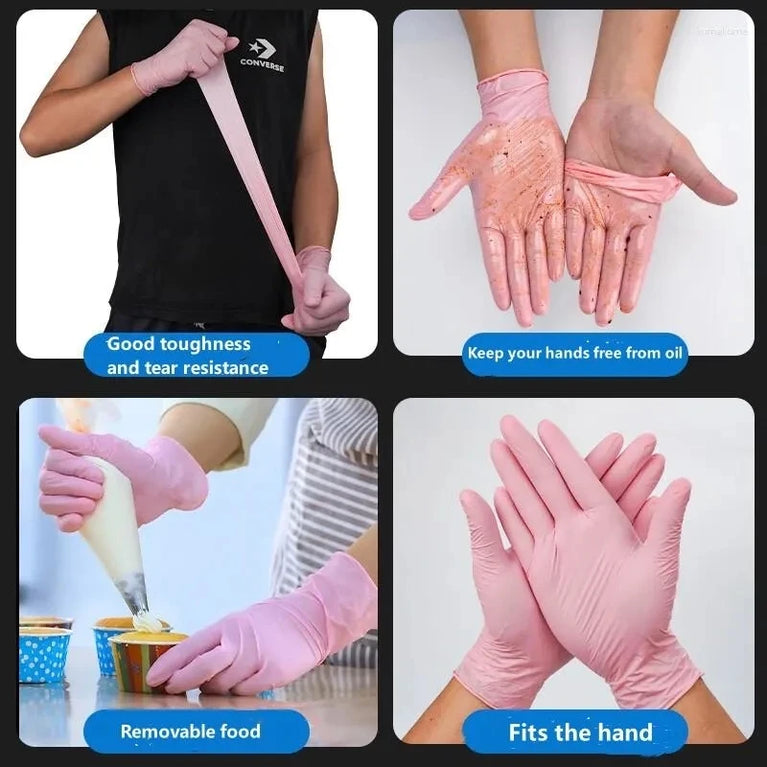 20/50/100PCS Nitrile Gloves Disposable Kitchen Gloves Powder Free