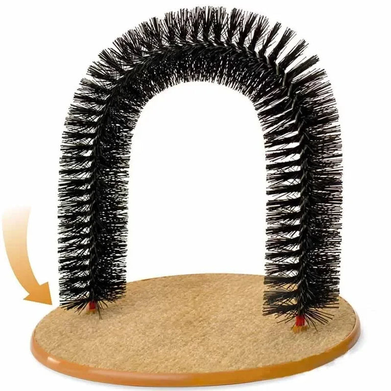 Cat Self Grooming Arch Massage Brush Scratching Tunnel Interactive Cat Toy Set