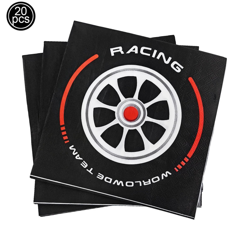 Racing Car Birthday Party Tableware Set Plates Napkins Kids Theme