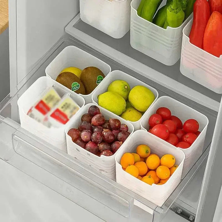 Refrigerator Storage Boxes Fresh Food Organizer Kitchen Container Set