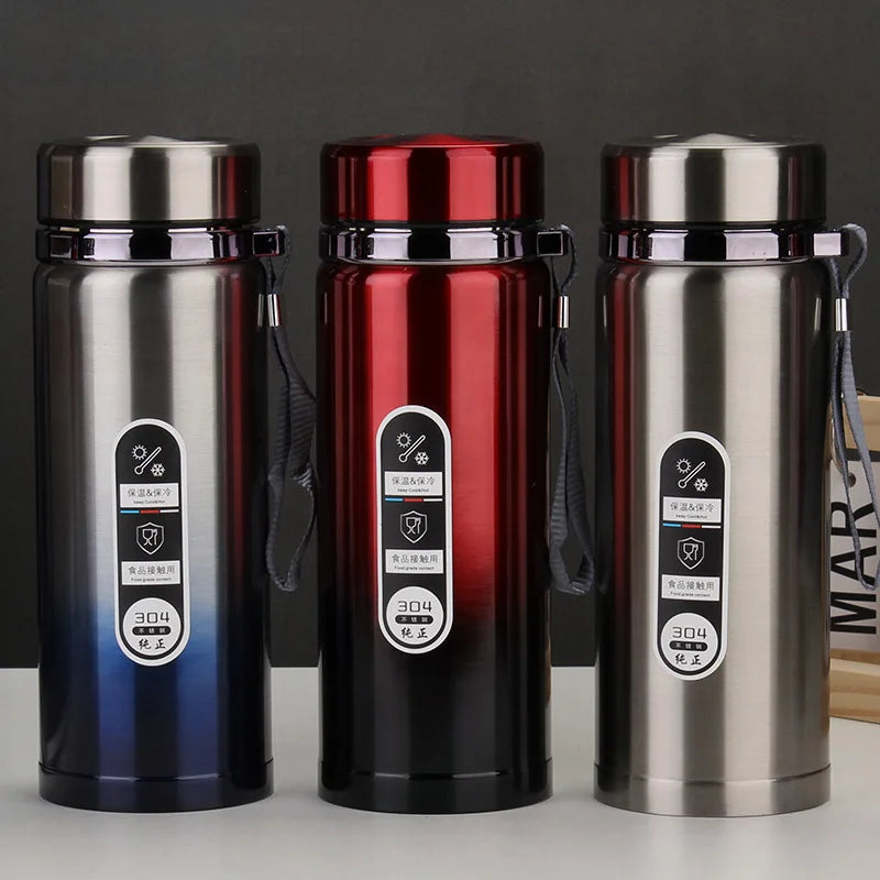 800–1000ml Smart Lid Stainless Steel Vacuum Insulated Water Thermos Mug
