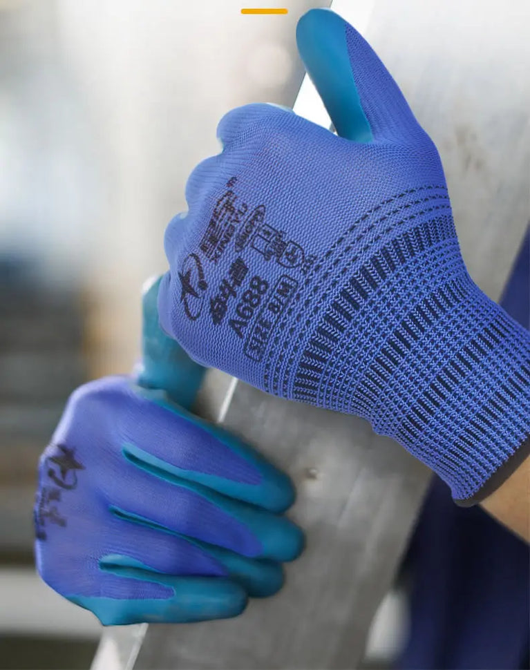 Super Grip Rubber Coated Waterproof Gardening Gloves Anti Slip Work