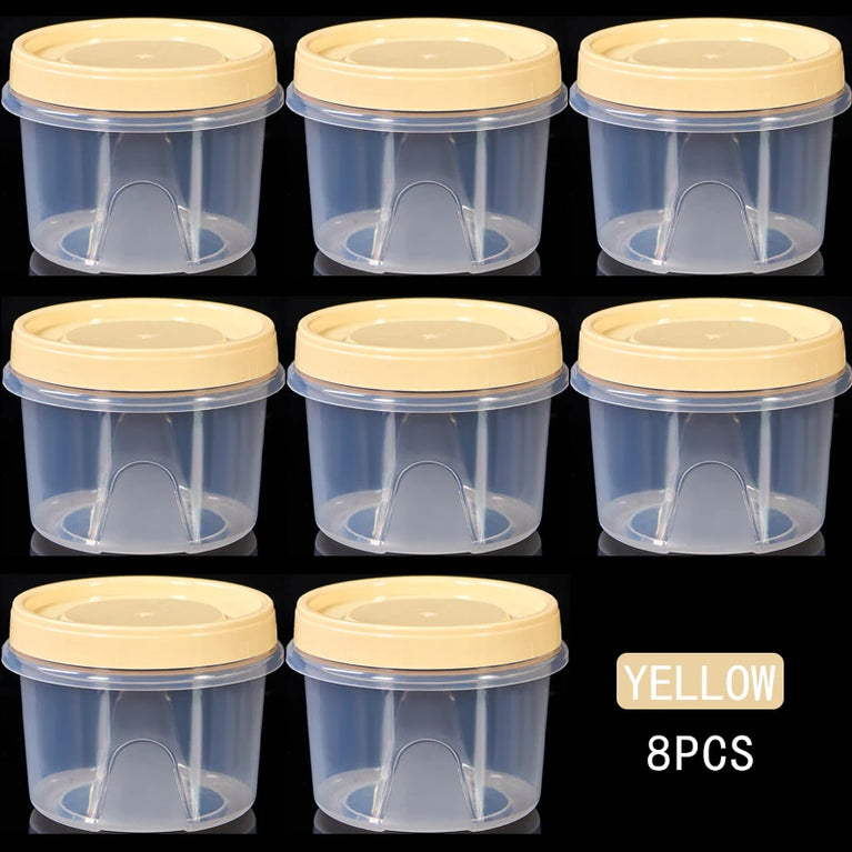 8 Pcs 500ml Food Storage Containers for Refrigerator Organization