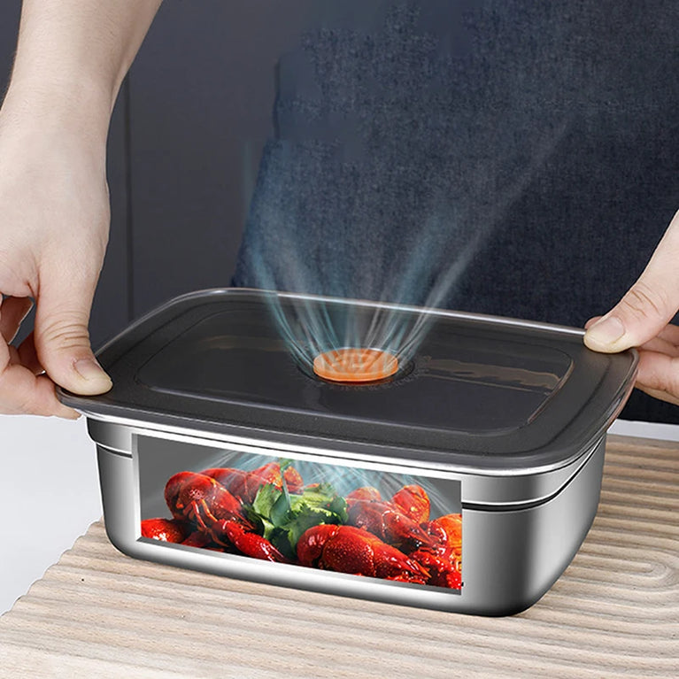 304 Stainless Steel Leakproof Lunch Box Bento Container Storage Box