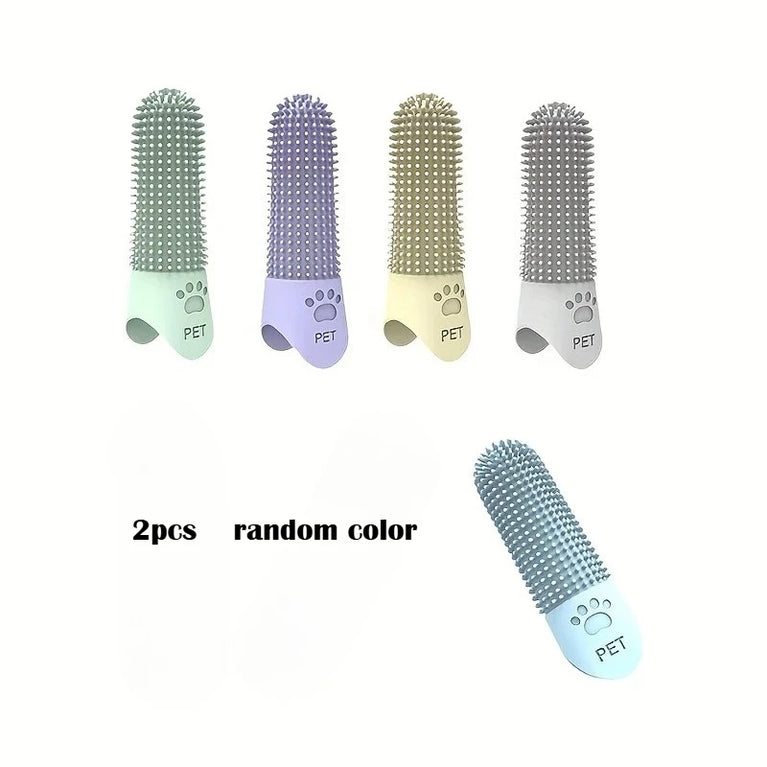 360° Silicone Finger Toothbrush | Durable Pet Dental Brush