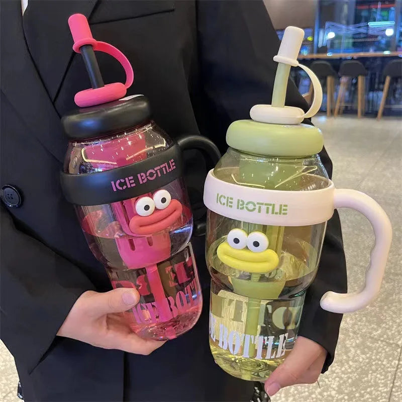 Cute Large Capacity Waterbottle With Straw Leak Proof Tumbler