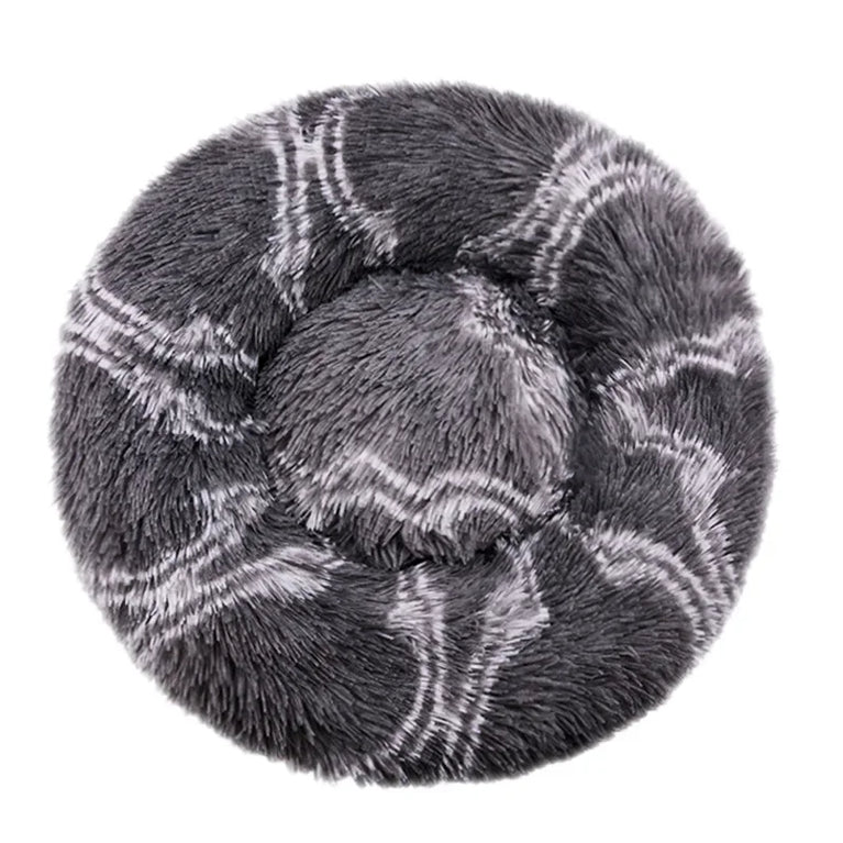 Round Plush Environment Friendly Dog Bed 40-90cm Soft Warm Pet Sleeping Nest
