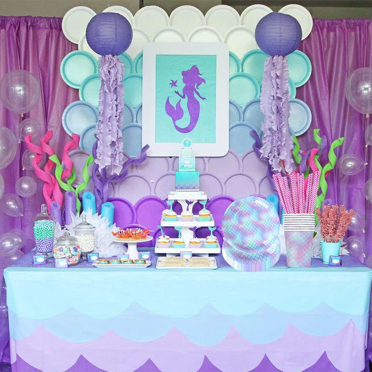 Mermaid Princess Birthday Party Set | Enchanting Disposable Tableware