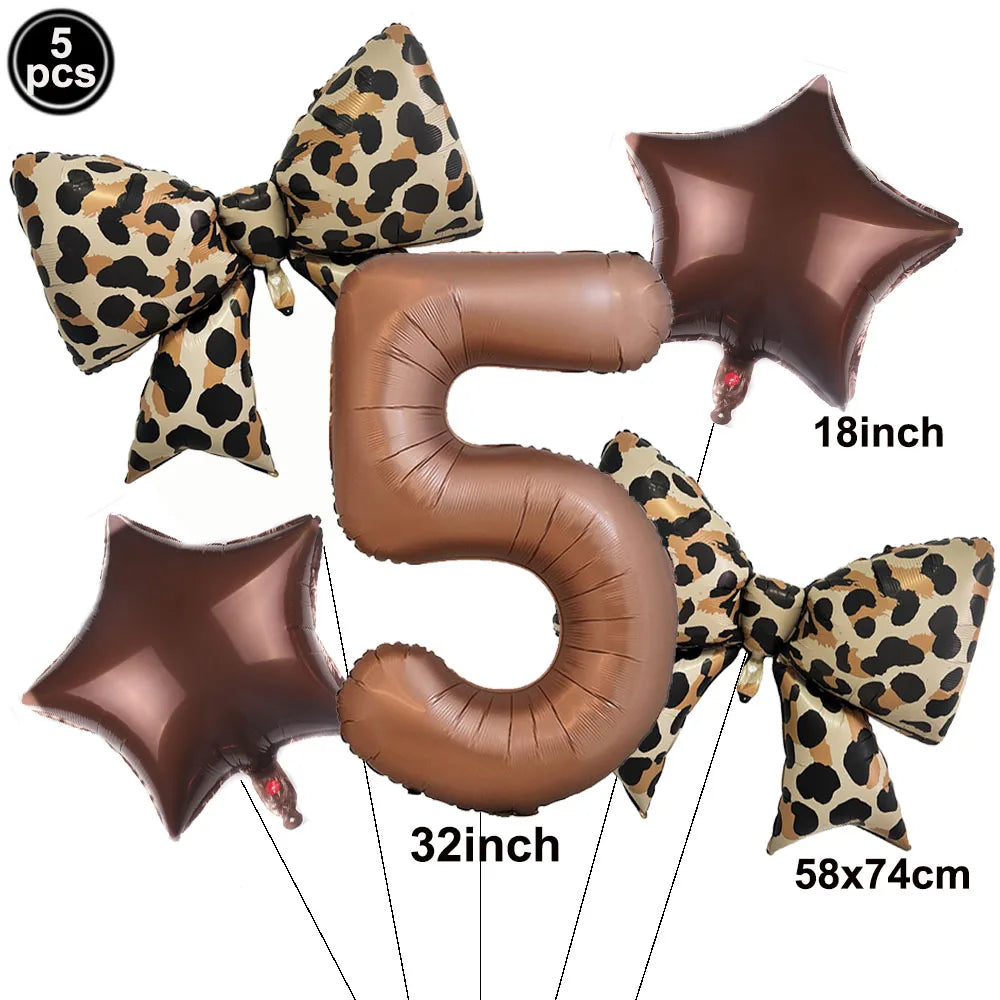 Leopard Print Birthday Party Disposable Tableware Set-Animal Theme Decor