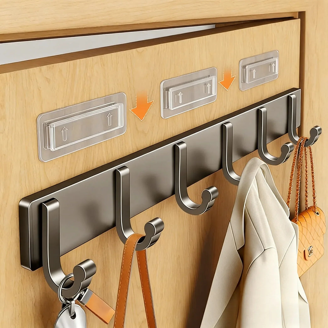 Non Perforation Bathroom Hooks Space Aluminum Clothes Hanger Wall Hook