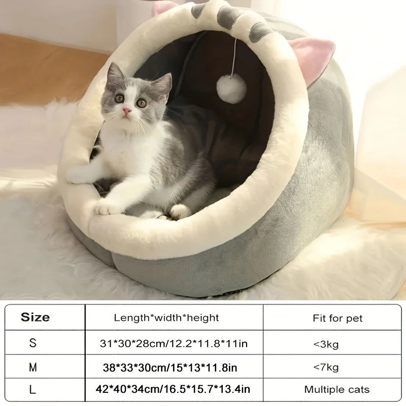 Soft Cozy Cat House Bed Tent Warm Deep Sleep Comfort Nest