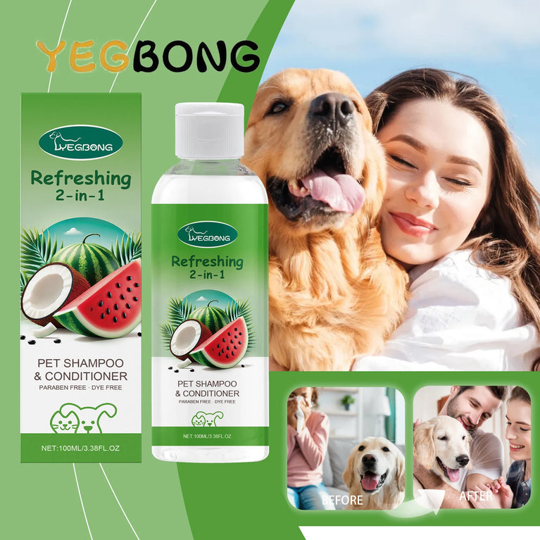 100ml Hypoallergenic 2-in-1 Pet Shampoo & Conditioner
