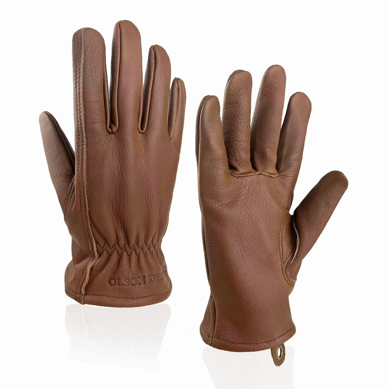 Heavy Duty Cowhide Leather Gardening Gloves Thorn Resistant Work