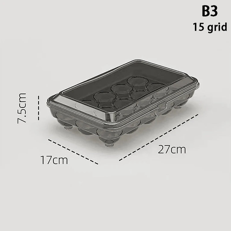 10/15 Grids Transparent Plastic Egg Storage Box Refrigerator Organizer Container