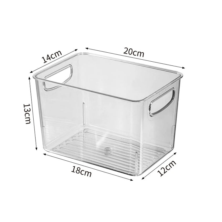 Transparent Refrigerator Storage Box Fridge Organizer Clear Plastic Container for Kitchen Storage
