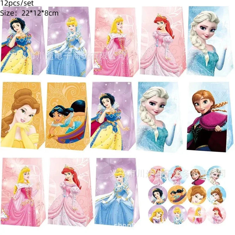 Princess Six Theme Party Disposable Tableware Set Girls Birthday
