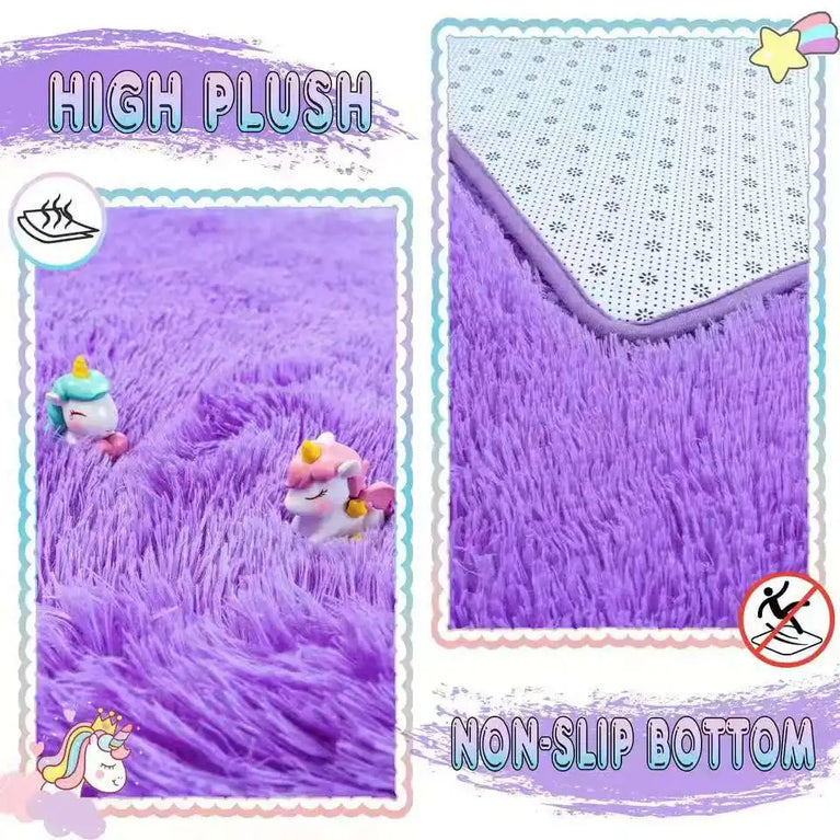Fluffy Non-Slip Washable Area Rugs for Living Room and Bedroom