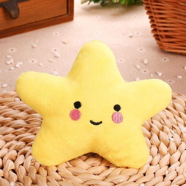Plush Pentagram Squeaky Dog Toy Interactive Chew Toy Fun
