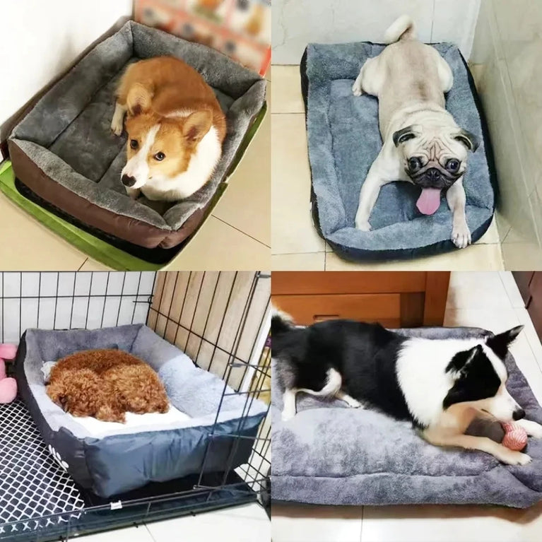 Soft Square Waterproof Large Dog Sofa Winter Warm Elastic Cushion Bed