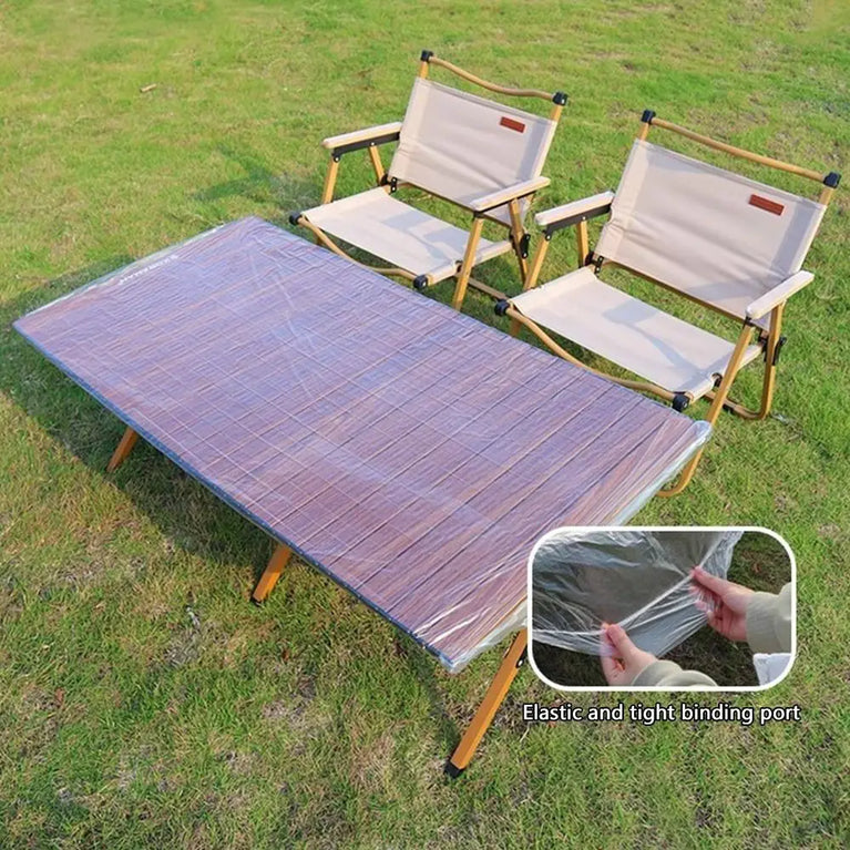 10Pcs Plastic Disposable Tablecloth Elastic Edged Waterproof Table Cover Camping Outdoor