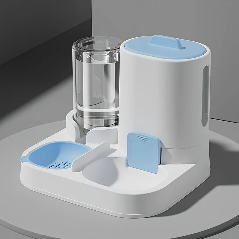 1-Pack Automatic Gravity Fed Cat Water Dispenser And Feeder Spill Proof Large Capacity One Piece Design