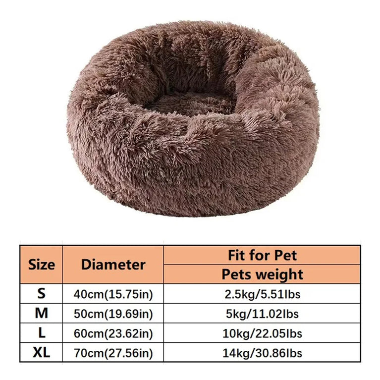 Soft Pet Cat Bed Plush Donut Cat Heating Pad Self Heating Bed Warm Cat