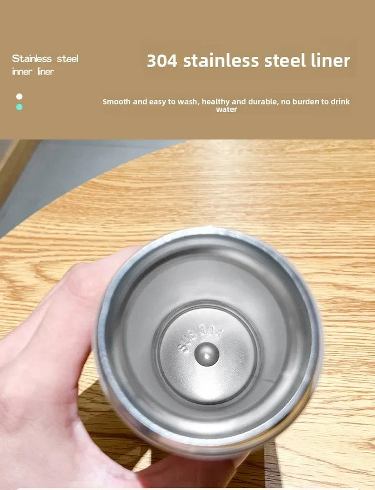 500ml Gradient Stainless Steel Insulated Water Bottle Flip Lid