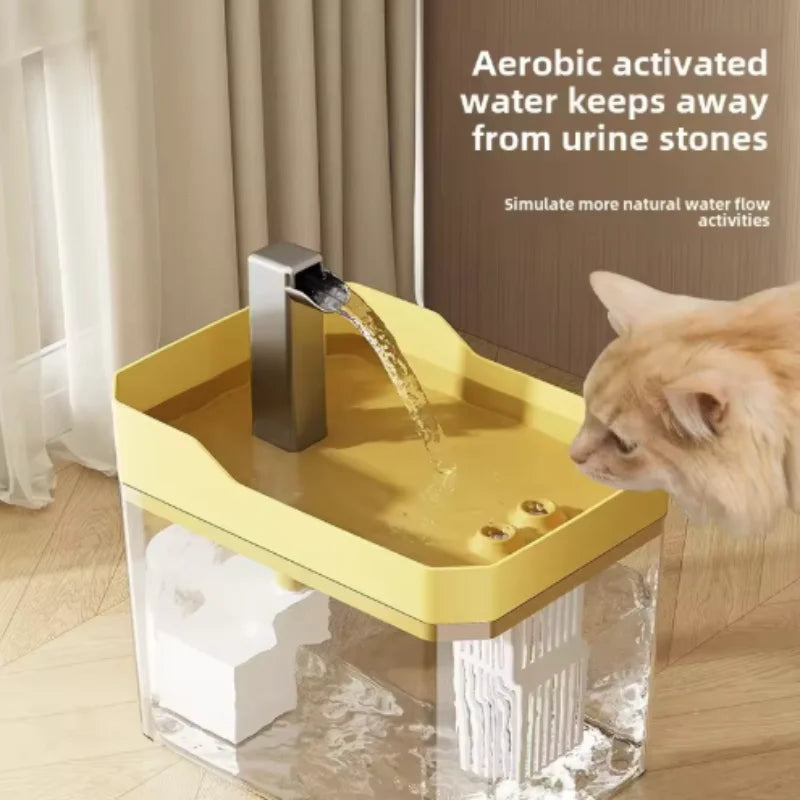 Cat Water Fountain Automatic Circulating Pet Water Dispenser Large Capacity Intelligent Charging System