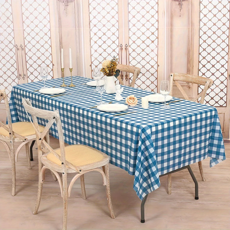 Waterproof Disposable Lattice Party Tablecloth for Rectangle Tables