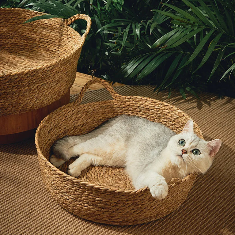 Cat Bed Basket Cooling & Heating Self Warm Cozy Nest