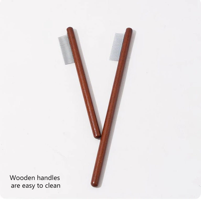 Pet Woodiness Facial Cleaning Comb & Hair Repair Scissors