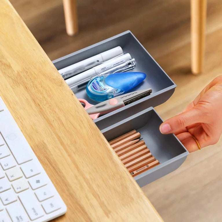 Hidden Storage Box Desk Storage Drawer Self-Adhesive Organizer