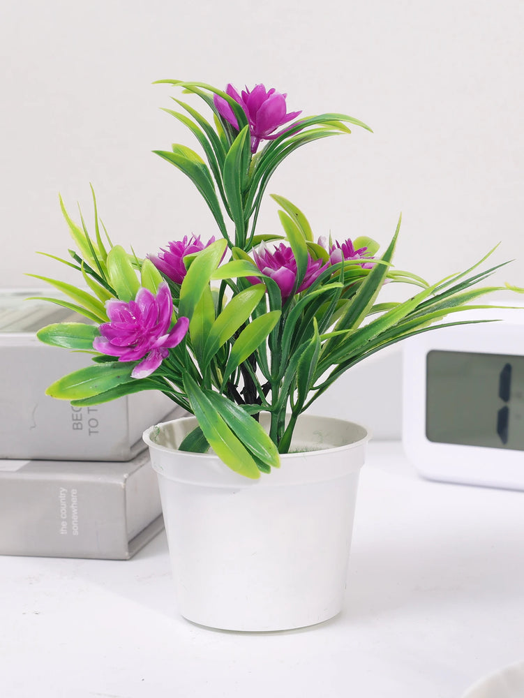 5-Head Miniature Lotus Simulation Bonsai | Creative Desktop Floral Decoration