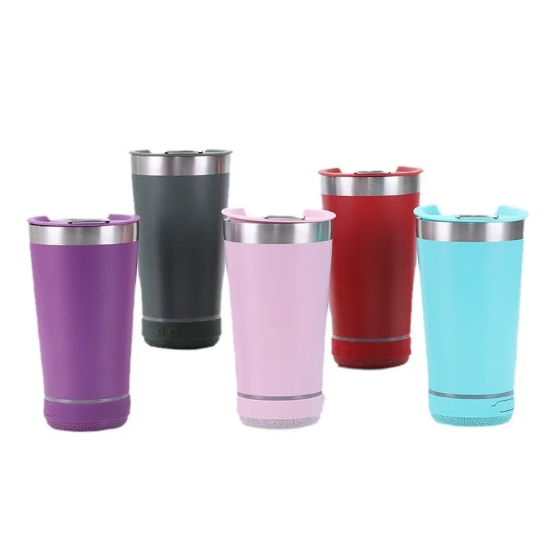 450ml Stainless Steel Vacuum Flask with Bluetooth Speaker Lid