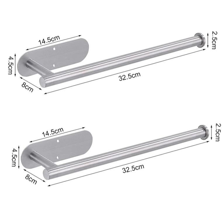 Stainless Steel Paper Towel Holder | Multi-Function Wall Mount & Under Cabinet Rack
