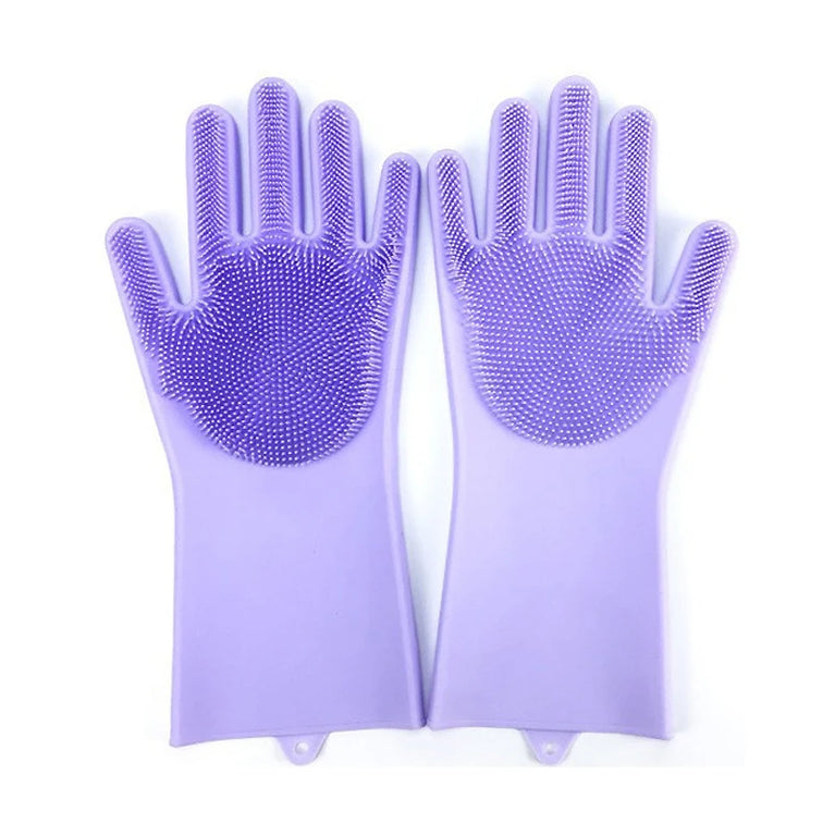 Silicone Pet Grooming Gloves | Hair Remover & Bath Scrubber