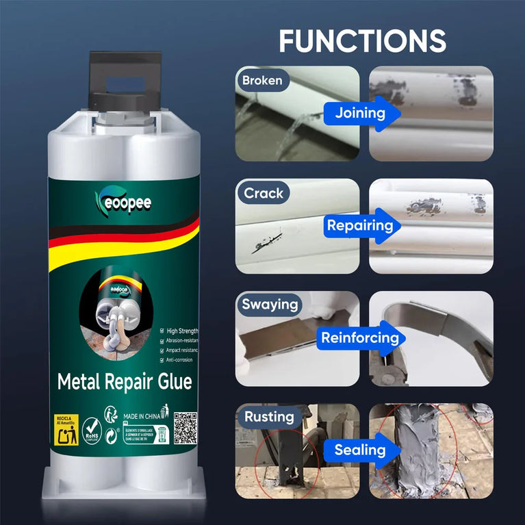 High-Strength Metal Repair Glue | Heat-Resistant AB Epoxy Adhesive & Sealant