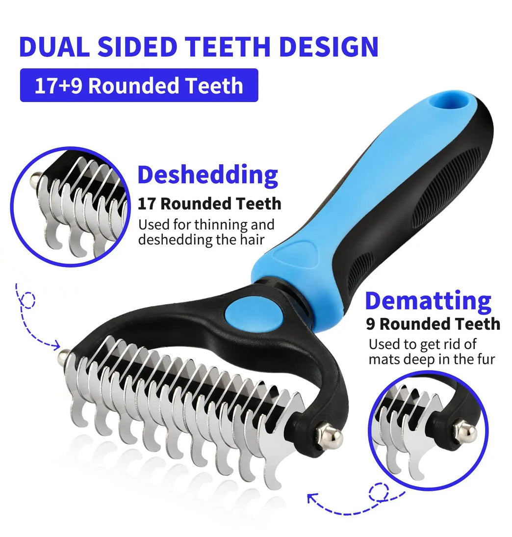 Professional Pet Deshedding Brush Dog Hair Remover Fur Knot Cutter Grooming Tool