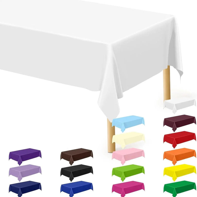 1PC 137x183cm Plastic Rectangle Disposable Table Cover Party Tablecloth Waterproof Event Decor